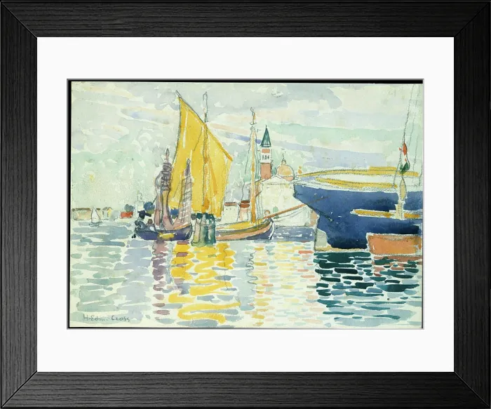 Framed Print : Venice-The Giudecca 1903 Henri-Edmond Cross (Henri-Edmond Delacroix) French. Venice-The Giudecca 459731