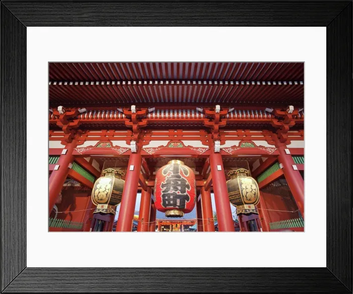 Framed Print : Japan, Tokyo, Asakusa, Asakusa Kannon Temple, Hozomon Gate
