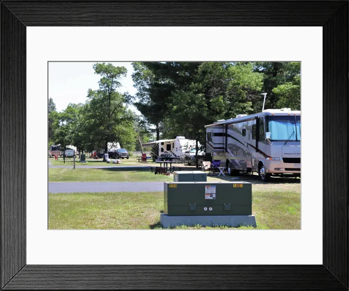 Framed Print : A scene at Pine View Campground is shown July 22