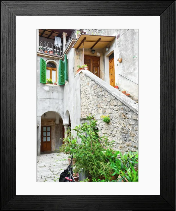 Framed Print : Courtyard Courtyard in the Historic Center City of Sorano in Italy Copyright: xZoonar.com / gkunax 8530221 Framed Print : Courtyard Courtyard in the Historic Center City of Sorano in Italy Copyright: xZoonar.com / gkunax 8530221