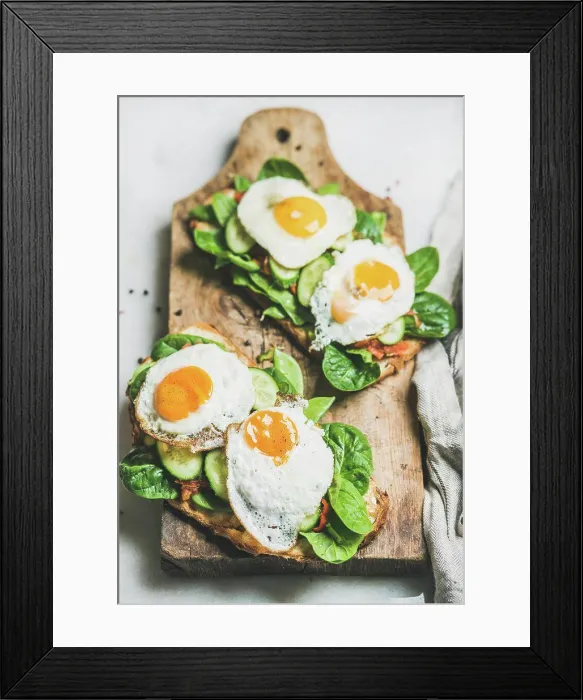 Framed Print : Healthy breakfast sandwiches Framed Print : Healthy breakfast sandwiches
