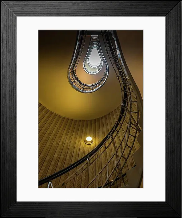 Framed Print : Staircase in the shape of a light bulb in the House of Our Lady of Black, Prague, Czech Republic, Europe Framed Print : Staircase in the shape of a light bulb in the House of Our Lady of Black, Prague, Czech Republic, Europe
