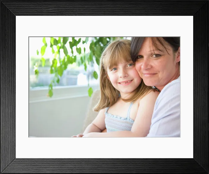Framed Print : Portrait of Mother and Daughter