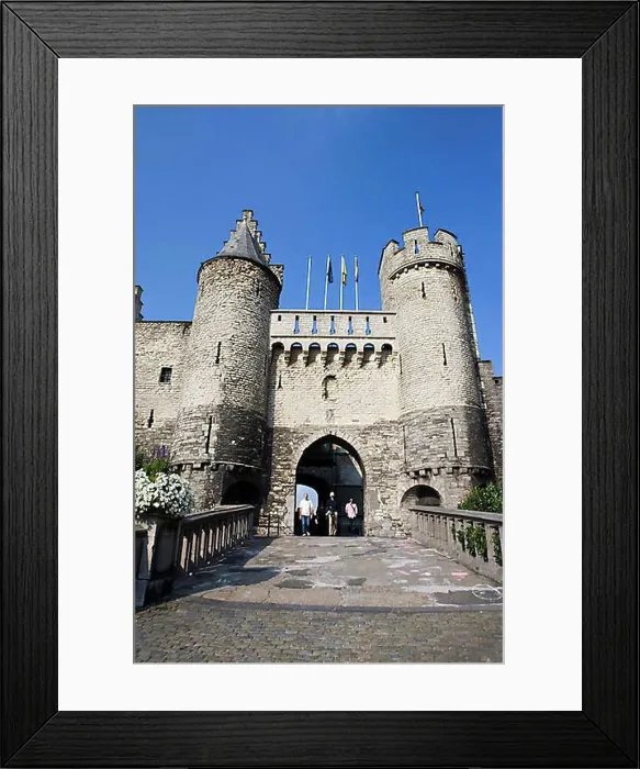 Framed Print : Het Steen, Antwerp, Flanders, Belgium, Europe