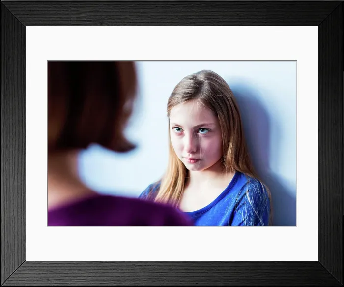 Framed Print : Mother and her 13-year-old daughter Framed Print : Mother and her 13-year-old daughter