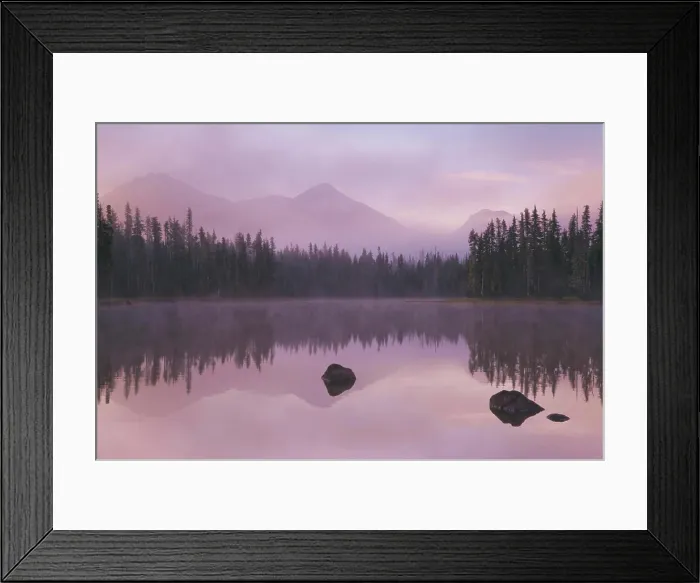 Framed Print : USA, Oregon, Willamette National Forest. Foggy sunrise on Scott Lake and Three Sisters mountains Framed Print : USA, Oregon, Willamette National Forest. Foggy sunrise on Scott Lake and Three Sisters mountains