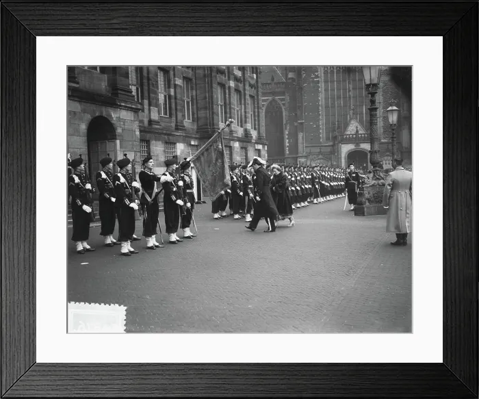Framed Print : Anefo photo collection. New Year's reception Royal couple in Amsterdam