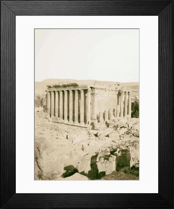 Framed Print : Baalbek. Temple of Bacchus 1900, Lebanon, Baʻlabakk