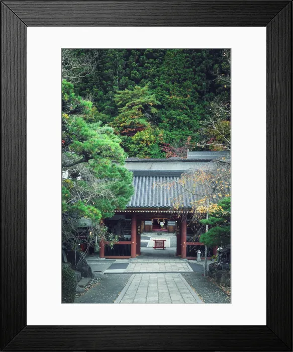 Framed Print : details of Koyasan streets town entrance Framed Print : details of Koyasan streets town entrance