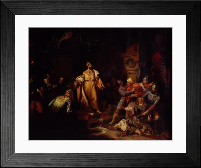 Framed Print : Historical scene by Nikolai Semyonovich Shustov