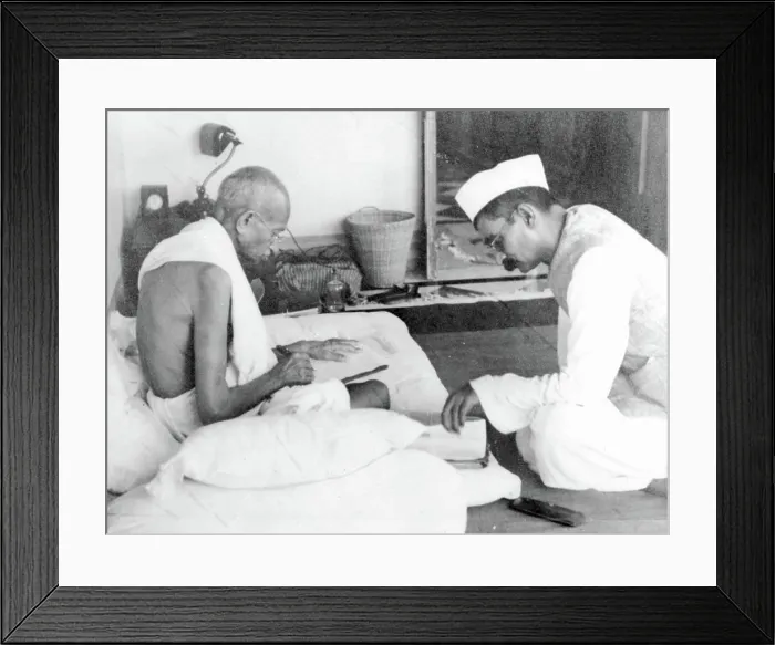 Framed Print : Mahatma Gandhi with co-worker Rajendra Prasad at Birla House Framed Print : Mahatma Gandhi with co-worker Rajendra Prasad at Birla House