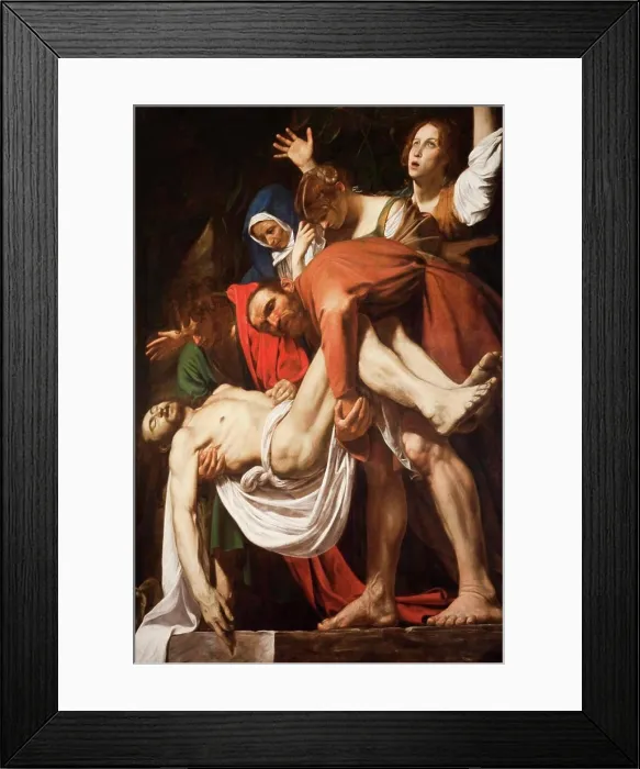 Framed Print : Italy, Rome, The Vatican, Vatican Museum, Pinacoteca, Jesus Lowered from the Cross by Caravaggio Framed Print : Italy, Rome, The Vatican, Vatican Museum, Pinacoteca, Jesus Lowered from the Cross by Caravaggio
