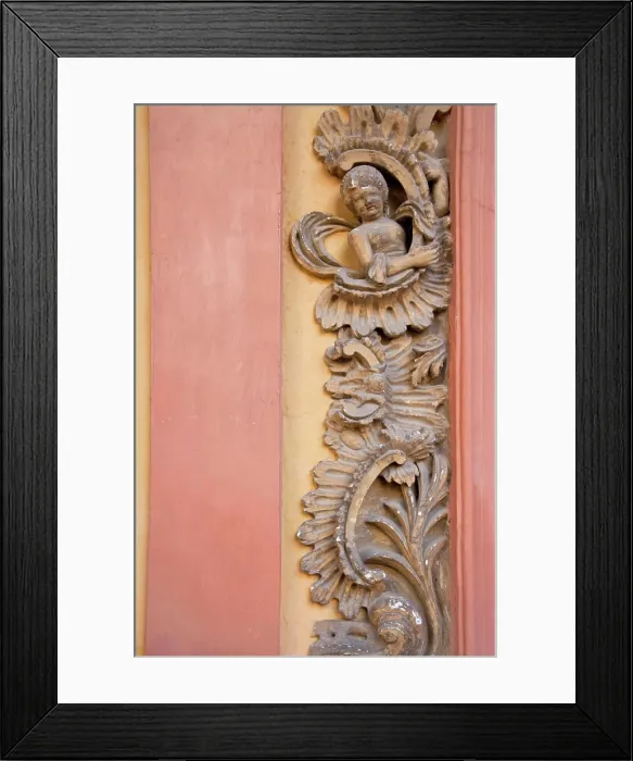 Framed Print : Close up of stucco at Alcazar palace