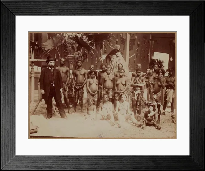 Framed Print : Universal exhibition of 1889, group of canac Framed Print : Universal exhibition of 1889, group of canac
