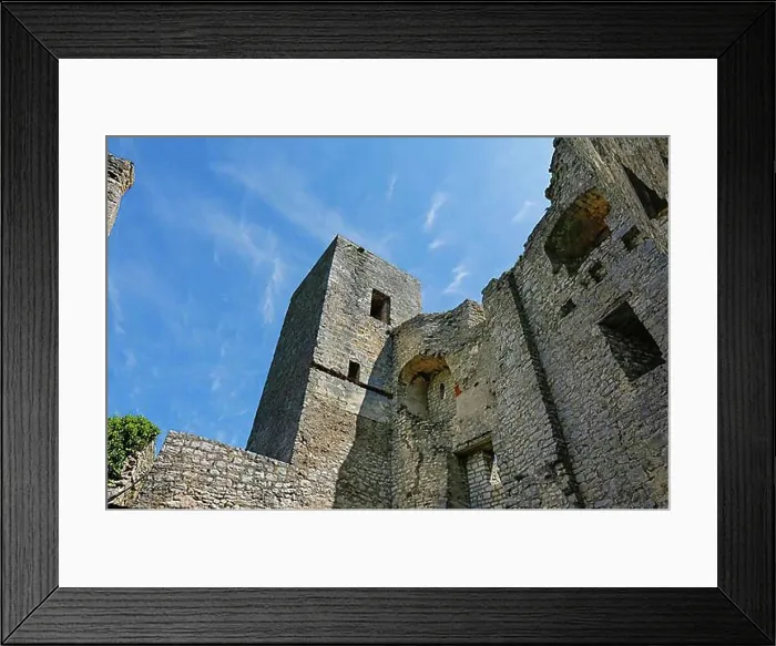 Framed Print : Ruin Reussenstein, ruin of a rock castle above Neidlingen
