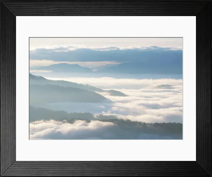 Framed Print : View of Mala and Velka Fatra mountain ranges in Turiec, Slovakia