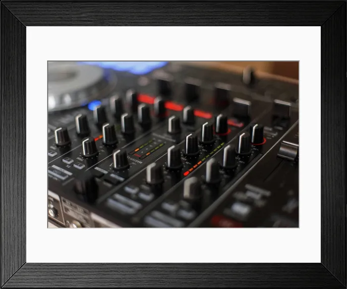 Framed Print : Audiotechnik. DJ-Mixing-Controller *** Audio technology DJ mixing Controller 1102810782