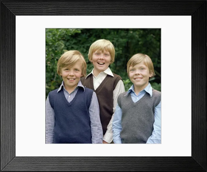 Framed Print : RVD / Royal House photo collection. Prince Willem-Alexander, Prins Johan Friso and Prince Constantijn. 1978 Framed Print : RVD / Royal House photo collection. Prince Willem-Alexander, Prins Johan Friso and Prince Constantijn. 1978