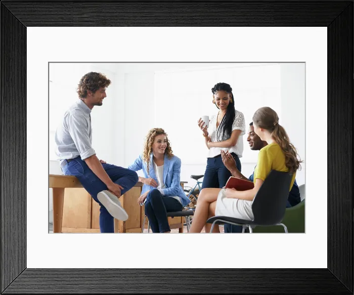 Framed Print : Team, meeting and people at startup with planning discussion Framed Print : Team, meeting and people at startup with planning discussion