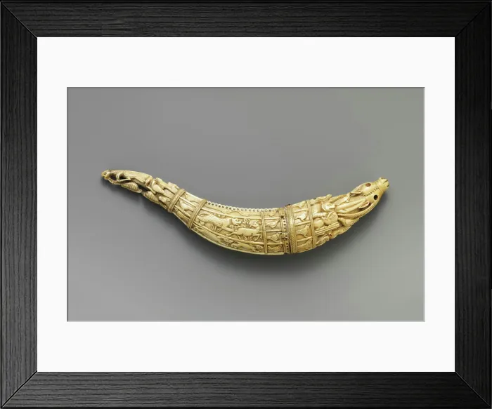 Framed Print : Priming Flask mid-17th century Indian Framed Print : Priming Flask mid-17th century Indian