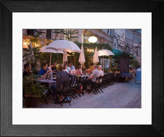 Framed Print : People sitting in a typical Beisl, Spittelberg, Vienna, Austria Framed Print : People sitting in a typical Beisl, Spittelberg, Vienna, Austria
