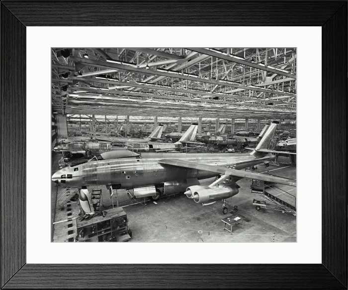 Framed Print : Vintage photograph. Boeing B-47 Stratojet final assembly area at Wichita, Kansas Framed Print : Vintage photograph. Boeing B-47 Stratojet final assembly area at Wichita, Kansas