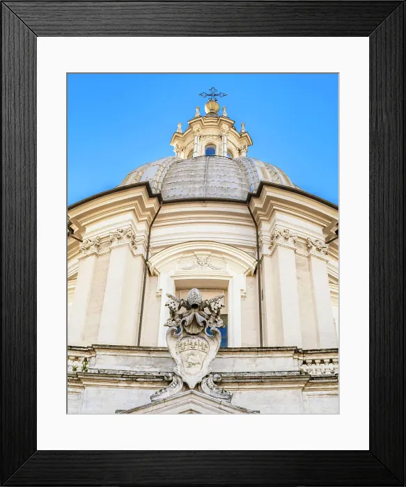 Framed Print : Santagnese Church Exterior, Piazza Nabona Framed Print : Santagnese Church Exterior, Piazza Nabona