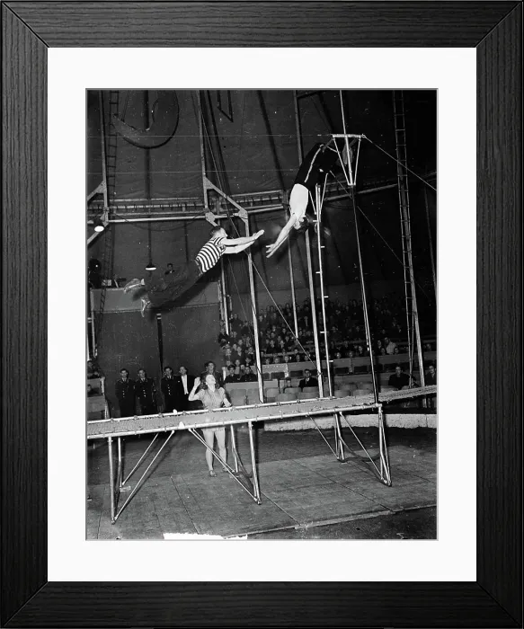 Framed Print : Anefo photo collection. Circus Mikkenie. Trampoline. The 4 Airways. October 28, 1948 Framed Print : Anefo photo collection. Circus Mikkenie. Trampoline. The 4 Airways. October 28, 1948