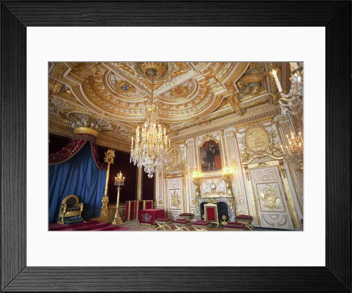 Framed Print : France, Ile-de-France, Fontainebleau, Chateau de Fontainebleau, The Throne Room
