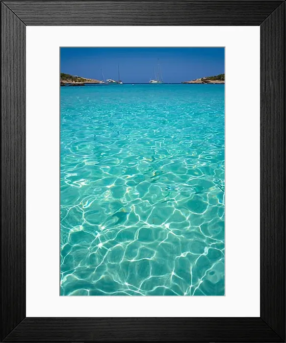 Framed Print : Ibiza Portinatx Arenal Petit beach in Balearic Islands of Spain Framed Print : Ibiza Portinatx Arenal Petit beach in Balearic Islands of Spain