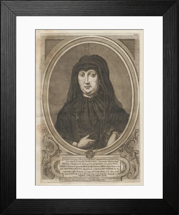 Framed Print : Portrait of Anna Katarzyna Radziwiłł née Sanguszko Framed Print : Portrait of Anna Katarzyna Radziwiłł née Sanguszko