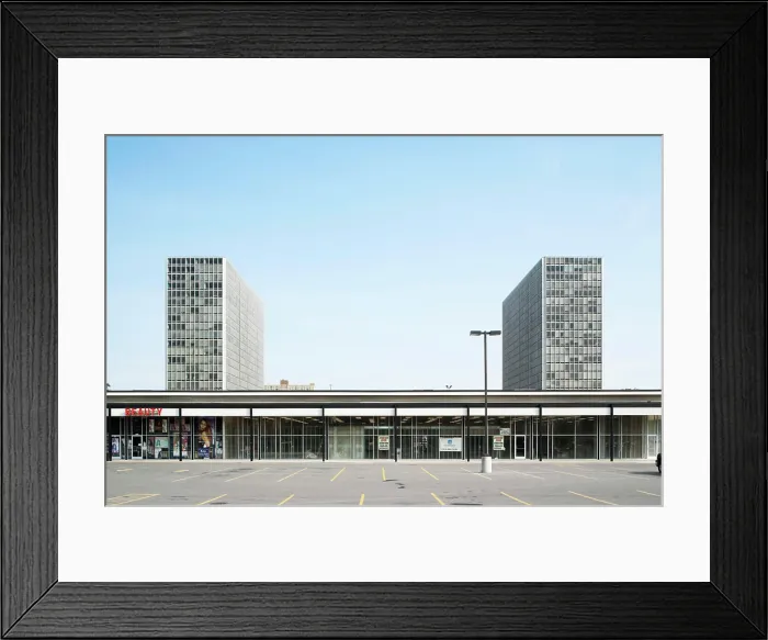 Framed Print : General view of shopping centre and towers Framed Print : General view of shopping centre and towers