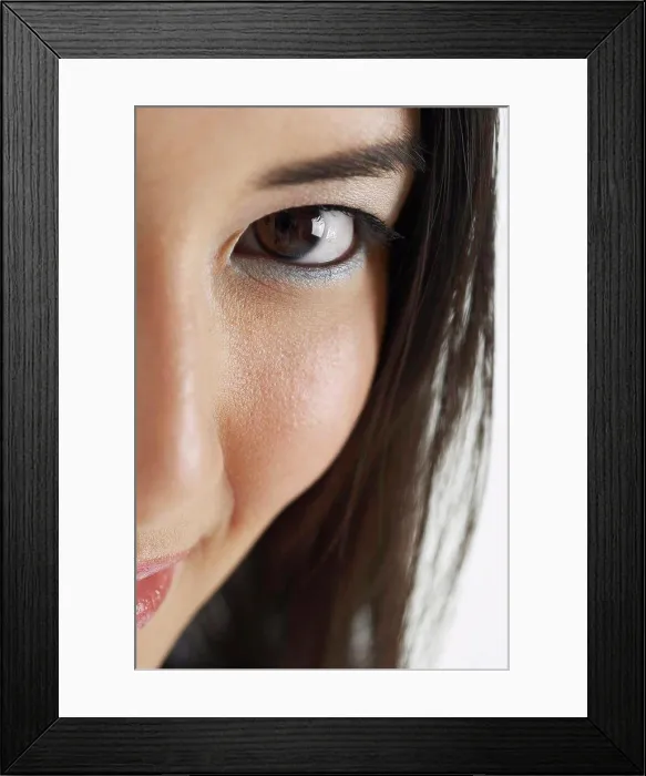 Framed Print : Close-Up of Woman's Face Framed Print : Close-Up of Woman's Face