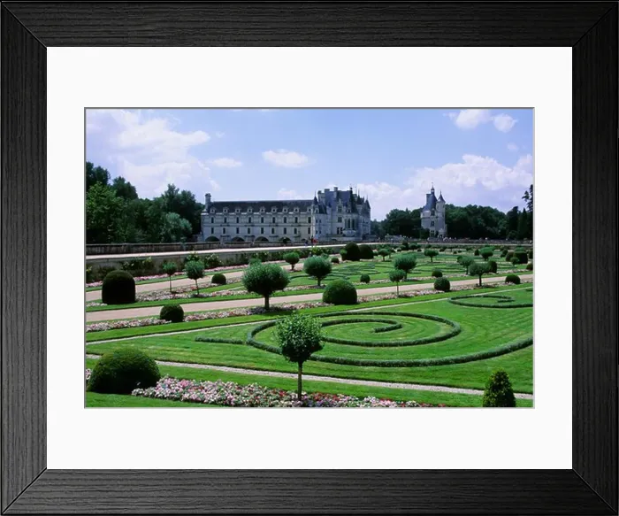 Framed Print : FRANCE, LOIRE REGION, CHENONCEAUX CHATEAUX, CASTLE, FORMAL GARDEN Framed Print : FRANCE, LOIRE REGION, CHENONCEAUX CHATEAUX, CASTLE, FORMAL GARDEN