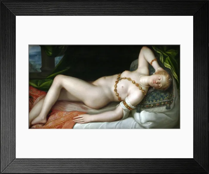 Framed Print : Resting Venus, c1608, sculpture by Dirk de Quade van Ravesteyn