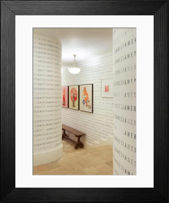 Framed Print : Corridor to toilets. Suffield Arms, Thorpe Market, United Kingdom. Architect: n / a, 2021