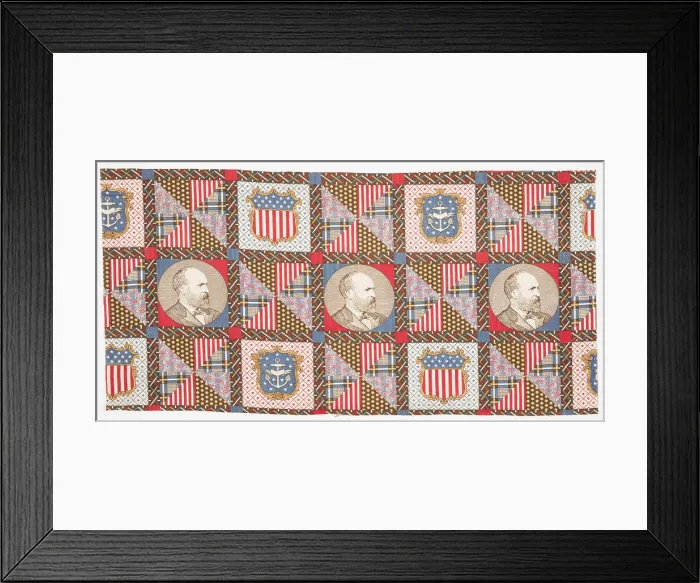 Framed Print : Textile, Medium: cotton Technique: printed Framed Print : Textile, Medium: cotton Technique: printed