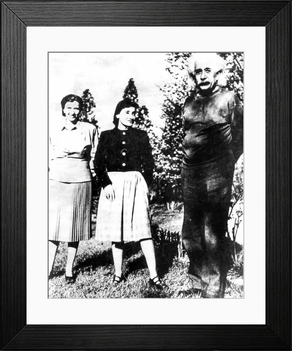 Framed Print : Albert einstein, daughter margot and helen dukas, 1947