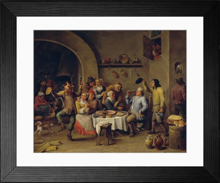 Framed Print : The Bean King (The Feast of the Bean King) by Teniers Framed Print : The Bean King (The Feast of the Bean King) by Teniers