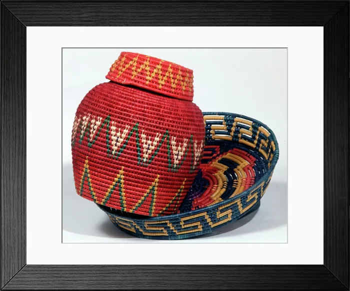 Framed Print : Mexico, Mexican traditional ethnic arts: baskets made of reed, bamboo, and other plant fibers Framed Print : Mexico, Mexican traditional ethnic arts: baskets made of reed, bamboo, and other plant fibers