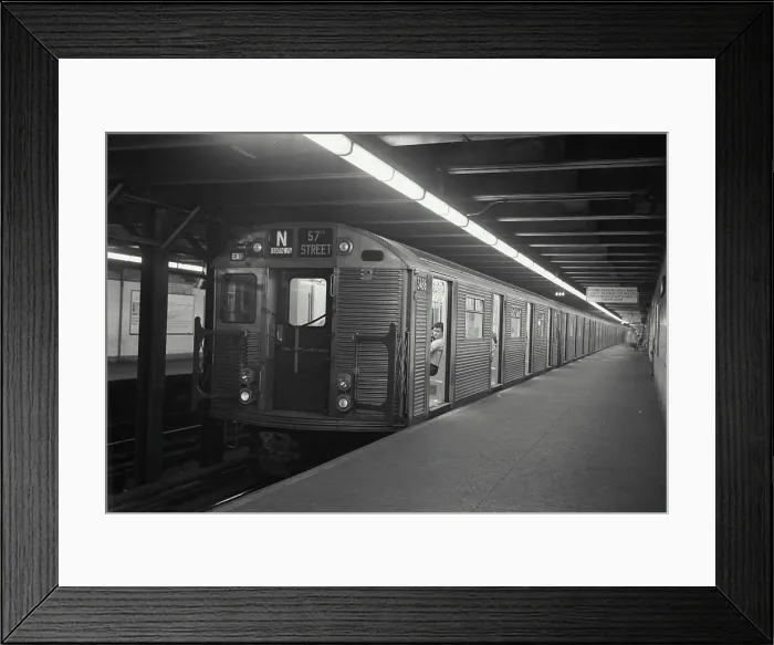 Framed Print : Subway train in a subway station, Times Square, Manhattan, New York City, New York State, USA Framed Print : Subway train in a subway station, Times Square, Manhattan, New York City, New York State, USA