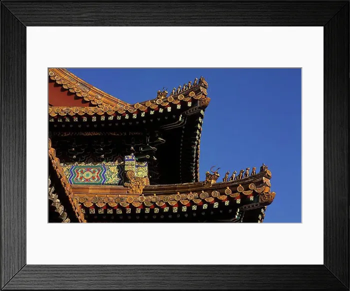 Framed Print : Ceramic roof detail Lama Monastery (Yong He Gong), Beijing, China, Asia Framed Print : Ceramic roof detail Lama Monastery (Yong He Gong), Beijing, China, Asia