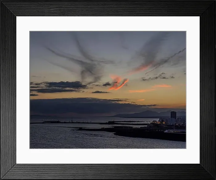 Framed Print : Twilight over the city by the sea Framed Print : Twilight over the city by the sea
