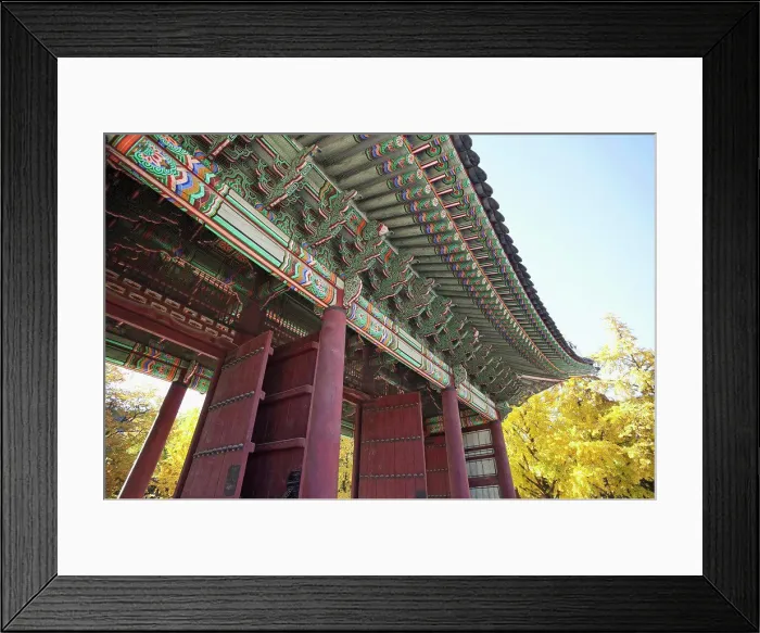 Framed Print : Low angle view of a gate, Deoksugung Palace, Seoul, South Korea Framed Print : Low angle view of a gate, Deoksugung Palace, Seoul, South Korea