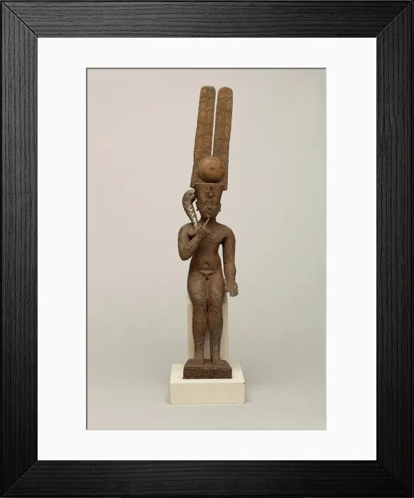 Framed Print : Seated Harpokrates with the crown of Amun Framed Print : Seated Harpokrates with the crown of Amun
