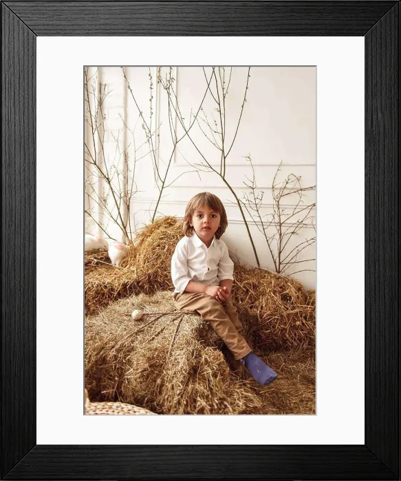 Framed Print : Children at Easter with rabbits and ducks Framed Print : Children at Easter with rabbits and ducks