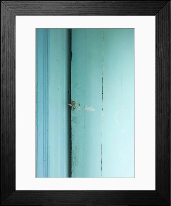 Framed Print : A blue wooden door Framed Print : A blue wooden door