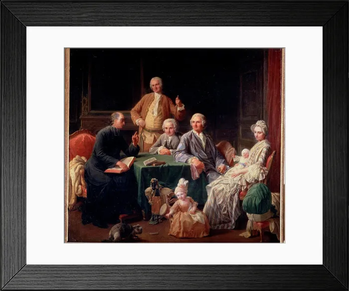 Framed Print : People listening to man by Nicolas Bernard Lepicie Framed Print : People listening to man by Nicolas Bernard Lepicie