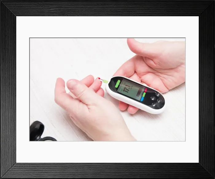 Framed Print : diabetes concept
