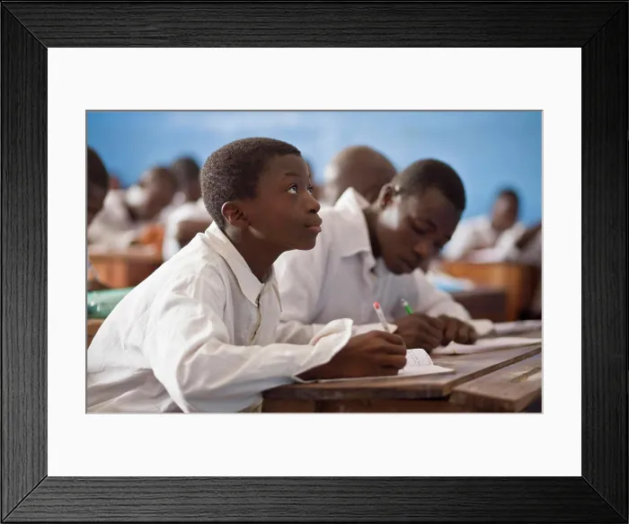 Framed Print : Classroom in Liberia Framed Print : Classroom in Liberia